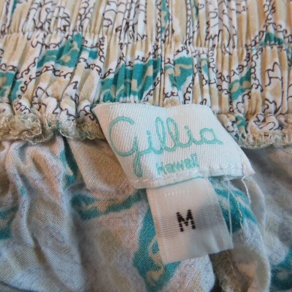 GILLIA HAWAII Floral Print Pull On Pants Festival Summer Boho Bohemian - Size M - Picture 14 of 14